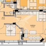 Двустаен апартамент в Бургас, Меден рудник - зона А - 61 кв.м за 947 €/кв.м - Снимка #1