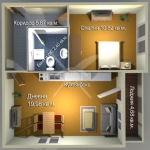 Двустаен апартамент в Бургас, Меден рудник - зона А - 64 кв.м за 719 €/кв.м - Снимка #1