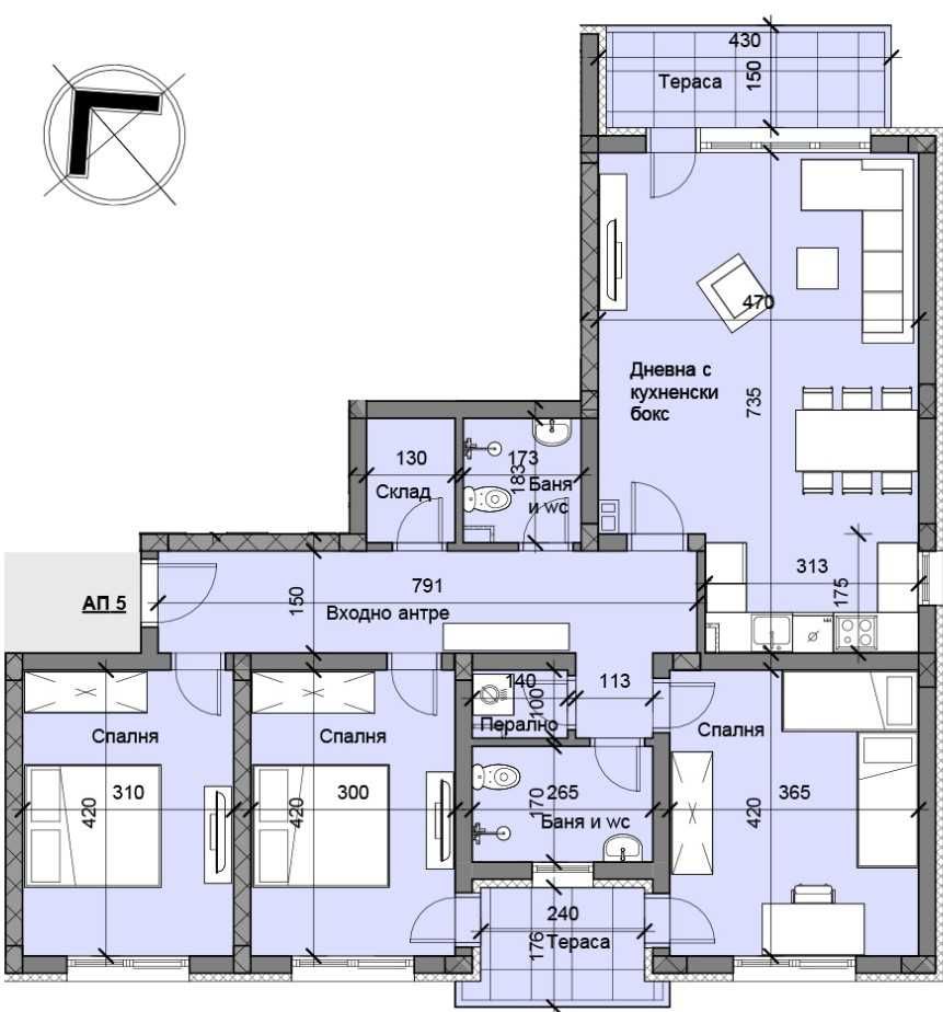 Четиристаен апартамент в Пловдив, Остромила - 143 кв.м за 592 €/кв.м - Снимка #1
