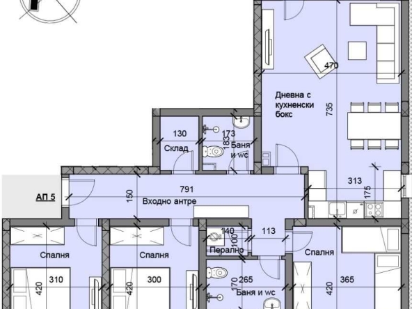 Четиристаен апартамент в Пловдив, Остромила - 143 кв.м за 1161 €/кв.м - Снимка #1