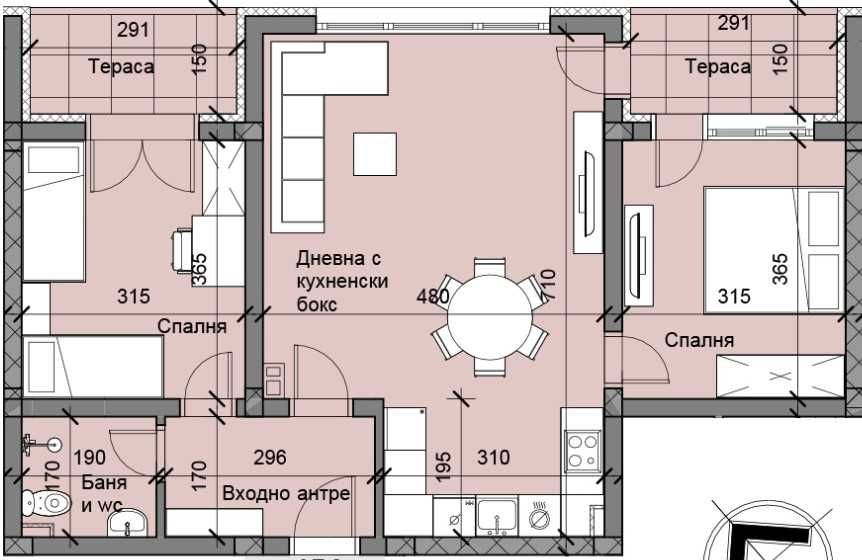 Тристаен апартамент в Пловдив, Остромила - 91 кв.м за 1165 €/кв.м - Снимка #1