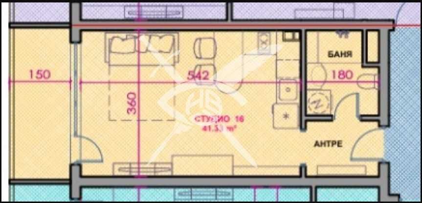 Едностаен апартамент в Поморие - 43 кв.м за 834 €/кв.м - Снимка #1