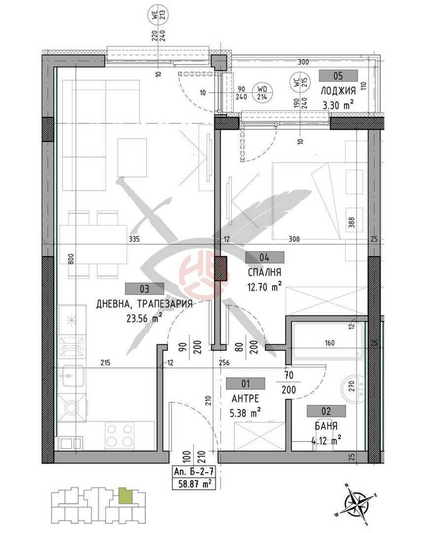 Двустаен апартамент в София, Малинова долина - 70 кв.м за 2929 €/кв.м - Снимка #1