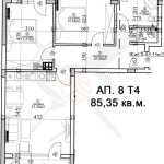 Тристаен апартамент в Варна, Гръцка махала - 115 кв.м за 1604 €/кв.м - Снимка #1