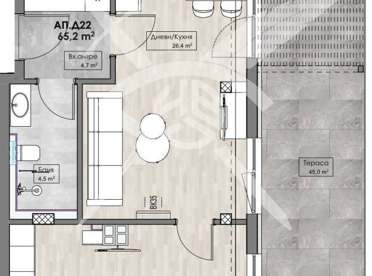 Двустаен апартамент в Пловдив, Кършияка - 118 кв.м за 902 €/кв.м - Снимка #1