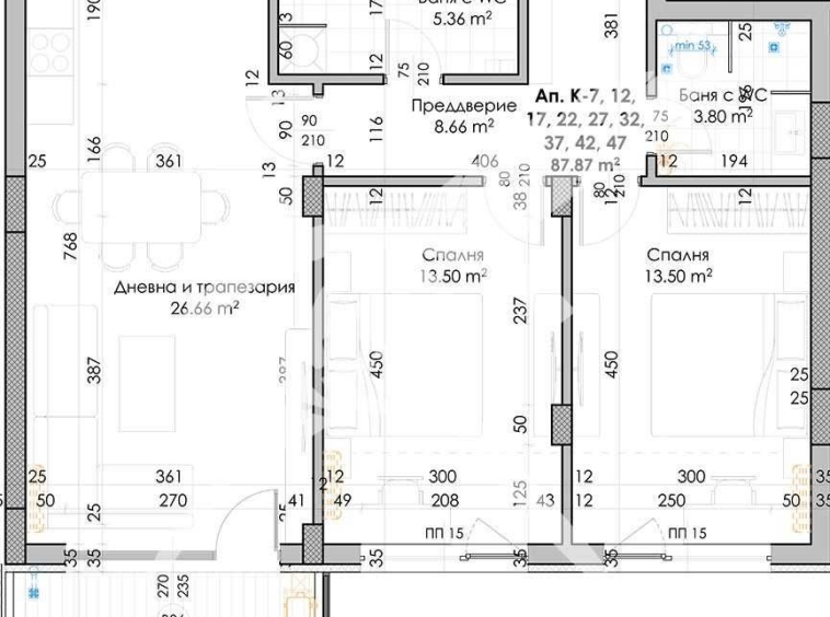 Тристаен апартамент в Пловдив, Южен - 107 кв.м за 1197 €/кв.м - Снимка #1