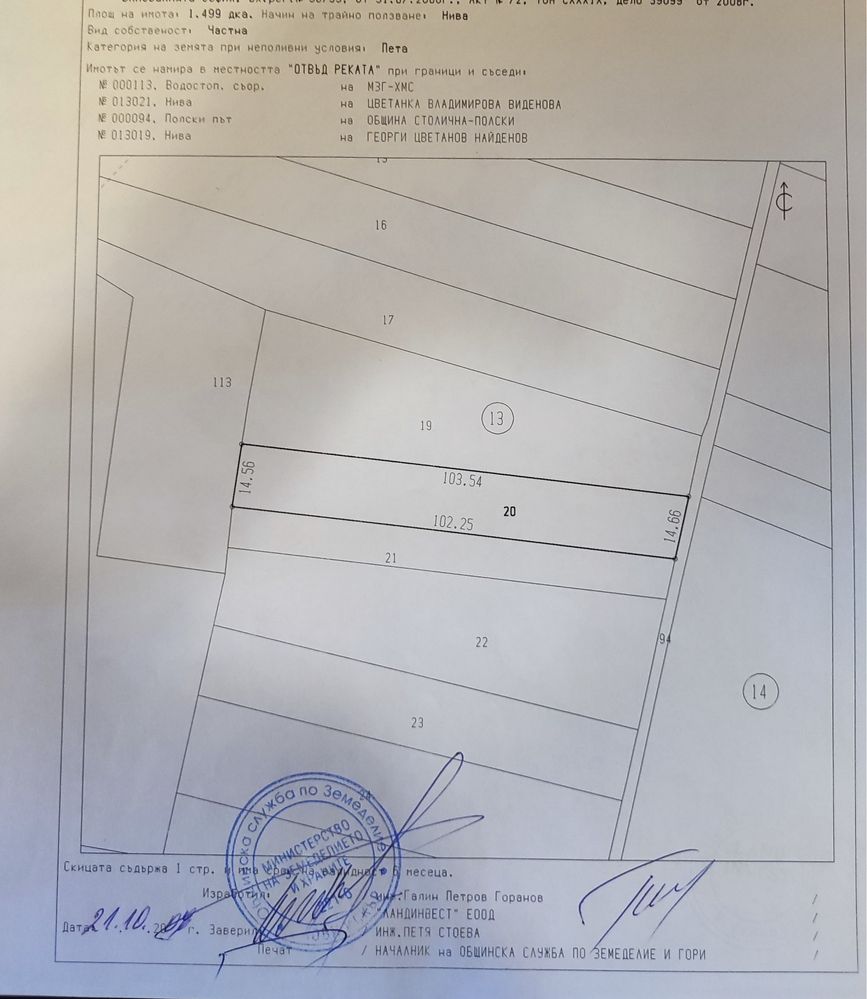 Парцел в София, Кубратово - 1499 кв.м за 25 €/кв.м - Снимка #1
