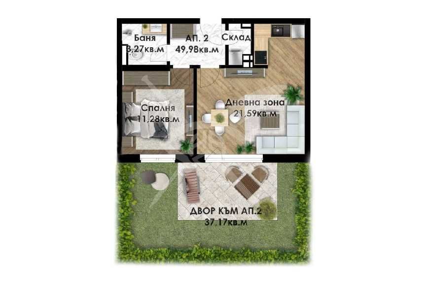 Двустаен апартамент в Пловдив, Беломорски - 92 кв.м за 582 €/кв.м - Снимка #1