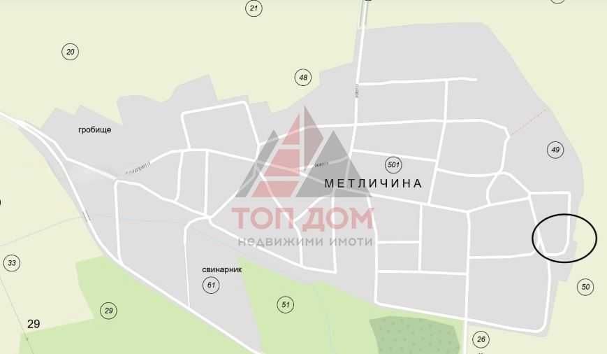 Парцел в с. Метличина, Област Варна - 2569 кв.м за 4 €/кв.м - Снимка #1