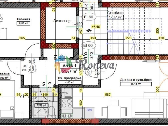 Тристаен апартамент в Варна, Трошево - 70 кв.м за 627 €/кв.м - Снимка #1