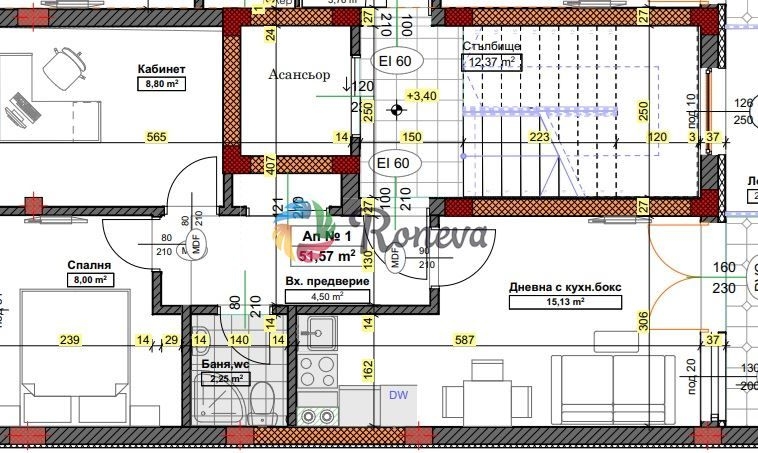 Тристаен апартамент в Варна, Трошево - 70 кв.м за 627 €/кв.м - Снимка #1