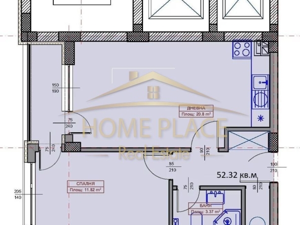 Двустаен апартамент в Варна, Възраждане 1 - 62 кв.м за 987 €/кв.м - Снимка #1