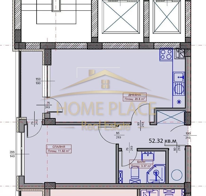 Двустаен апартамент в Варна, Възраждане 2 - 62 кв.м за 1936 €/кв.м - Снимка #1