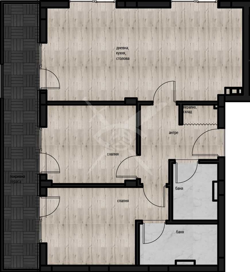 Тристаен апартамент в Пловдив, Кючук Париж - 103 кв.м за 1104 €/кв.м - Снимка #1
