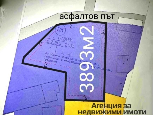 Парцел в Асеновград - 3893 кв.м за 50 €/кв.м - Снимка #1