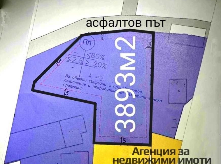 Парцел в Асеновград - 3893 кв.м за 50 €/кв.м - Снимка #1