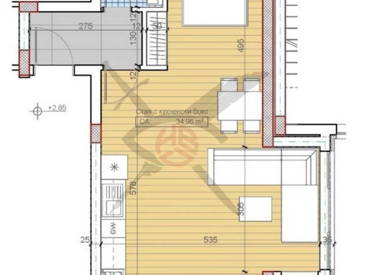 Едностаен апартамент в София, м-т Гърдова глава - 63 кв.м за 1971 €/кв.м - Снимка #1