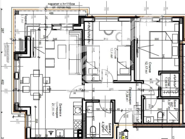 Тристаен апартамент в Пловдив, Остромила - 108 кв.м за 668 €/кв.м - Снимка #1