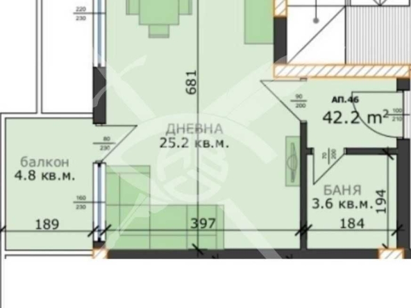 Едностаен апартамент в Варна, м-т Пчелина - 48 кв.м за 1105 €/кв.м - Снимка #1