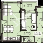 Тристаен апартамент в Бургас, Изгрев - 107 кв.м за 1151 €/кв.м - Снимка #1