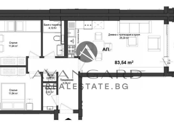 Тристаен апартамент в Пловдив, Кършияка - 95 кв.м за 923 €/кв.м - Снимка #1