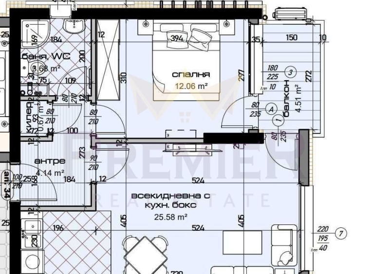 Двустаен апартамент в Варна, Възраждане 1 - 72 кв.м за 1511 €/кв.м - Снимка #1