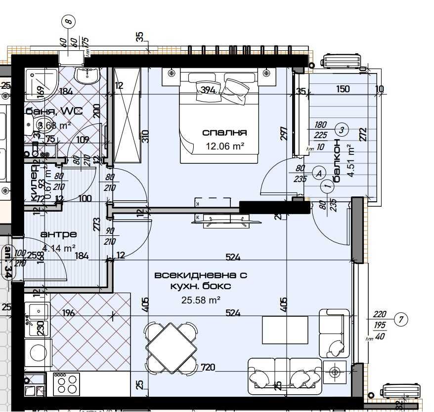 Двустаен апартамент в Варна, Възраждане 1 - 72 кв.м за 1459 €/кв.м - Снимка #1