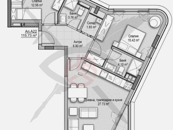 Тристаен апартамент в София, Хладилника - 116 кв.м за 2104 €/кв.м - Снимка #1