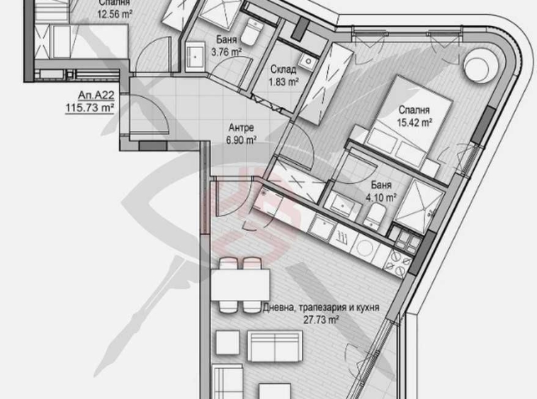 Тристаен апартамент в София, Хладилника - 116 кв.м за 2104 €/кв.м - Снимка #1