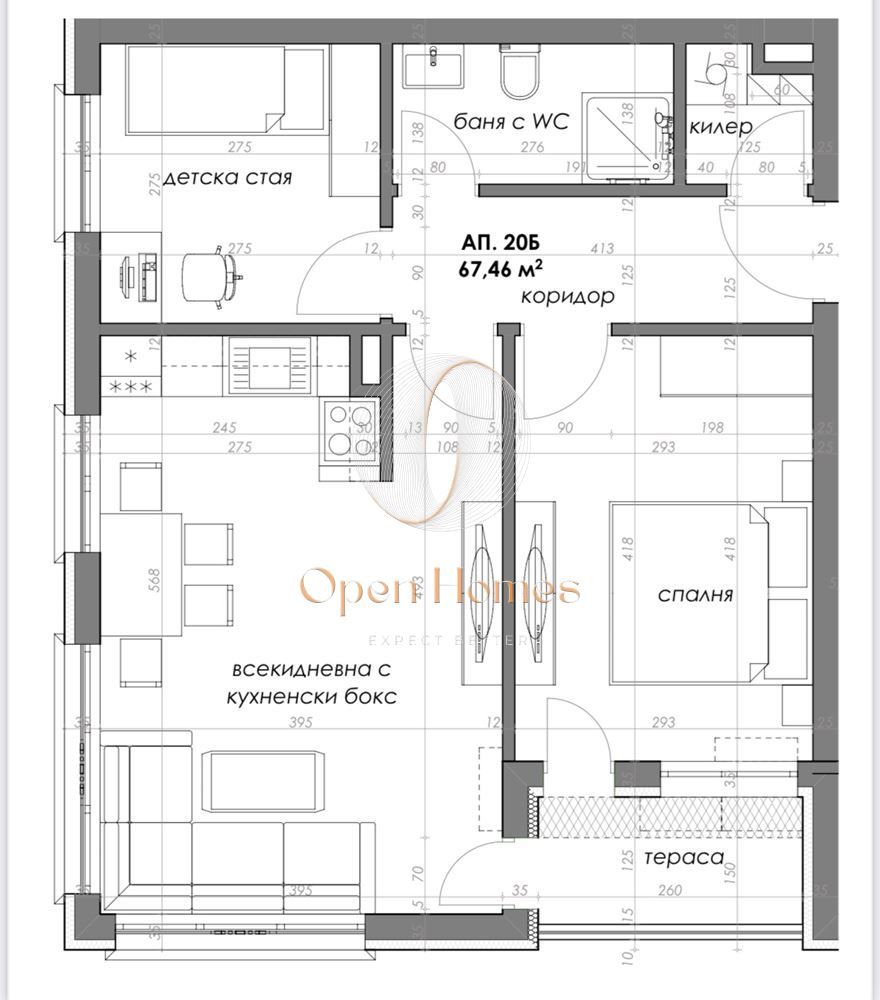 Тристаен апартамент в Пловдив, Христо Смирненски - 79 кв.м за 1250 €/кв.м - Снимка #1
