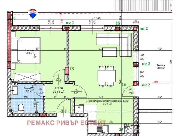 Двустаен апартамент в Русе, Широк център - 106 кв.м за 578 €/кв.м - Снимка #1