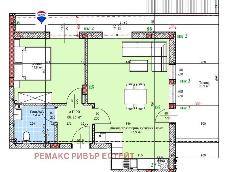 Двустаен апартамент в Русе, Широк център - 106 кв.м за 1133 €/кв.м - Снимка #1