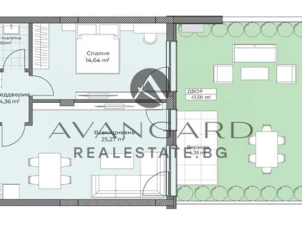 Двустаен апартамент в Пловдив, Остромила - 64 кв.м за 1473 €/кв.м - Снимка #1