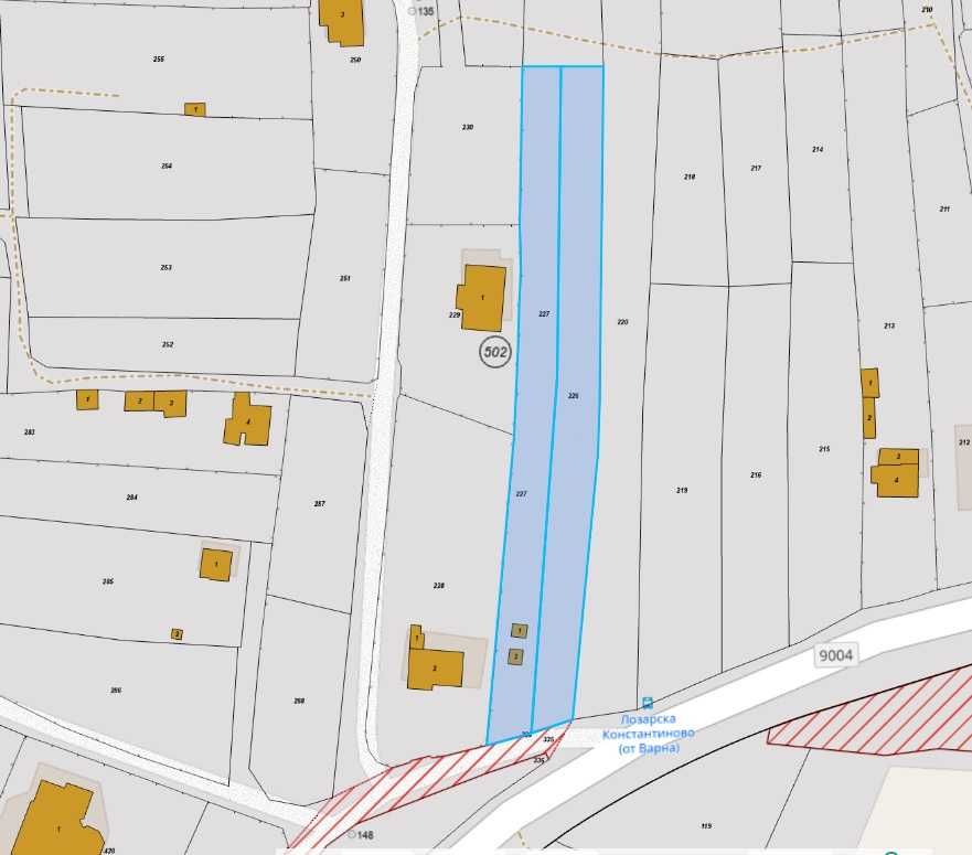 Парцел в с. Константиново, Област Варна - 1761 кв.м за 16 €/кв.м - Снимка #1