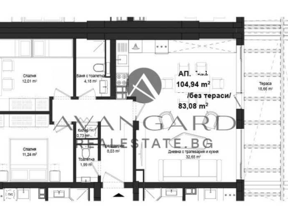 Тристаен апартамент в Пловдив, Кършияка - 120 кв.м за 918 €/кв.м - Снимка #1