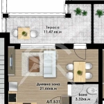 Едностаен апартамент в Пловдив, Остромила - 51 кв.м за 484 €/кв.м - Снимка #1