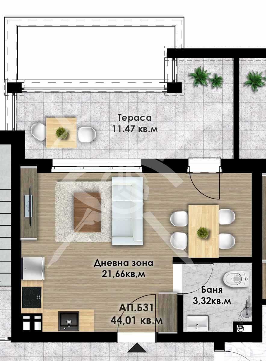 Едностаен апартамент в Пловдив, Остромила - 51 кв.м за 950 €/кв.м - Снимка #1