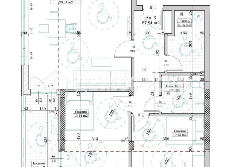 Тристаен апартамент в Варна, Левски - 101 кв.м за 1743 €/кв.м - Снимка #1