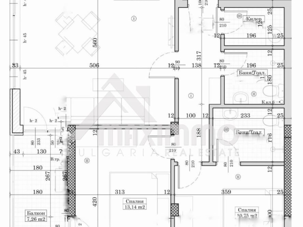 Тристаен апартамент в Варна, Левски - 105 кв.м за 855 €/кв.м - Снимка #1