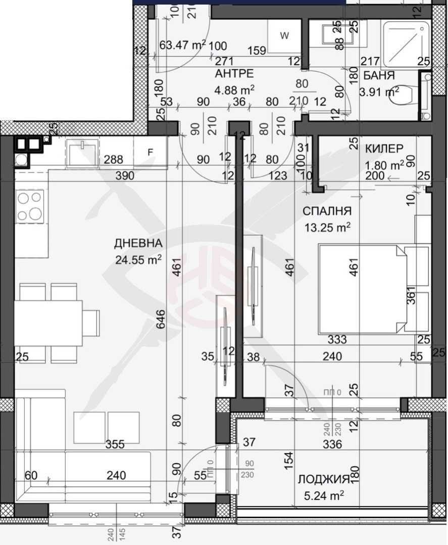 Двустаен апартамент в Варна, Възраждане 1 - 74 кв.м за 1430 €/кв.м - Снимка #1