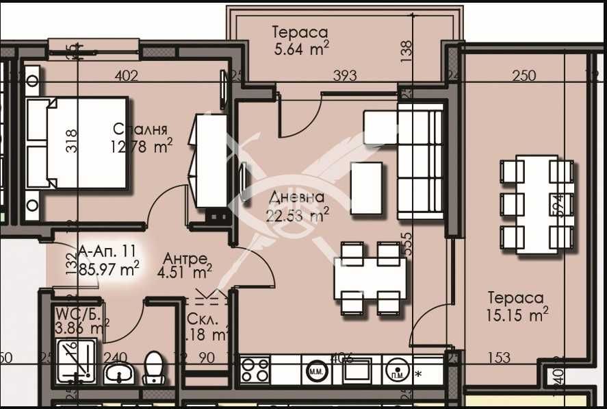 Двустаен апартамент в Бургас, Изгрев - 85 кв.м за 1164 €/кв.м - Снимка #1