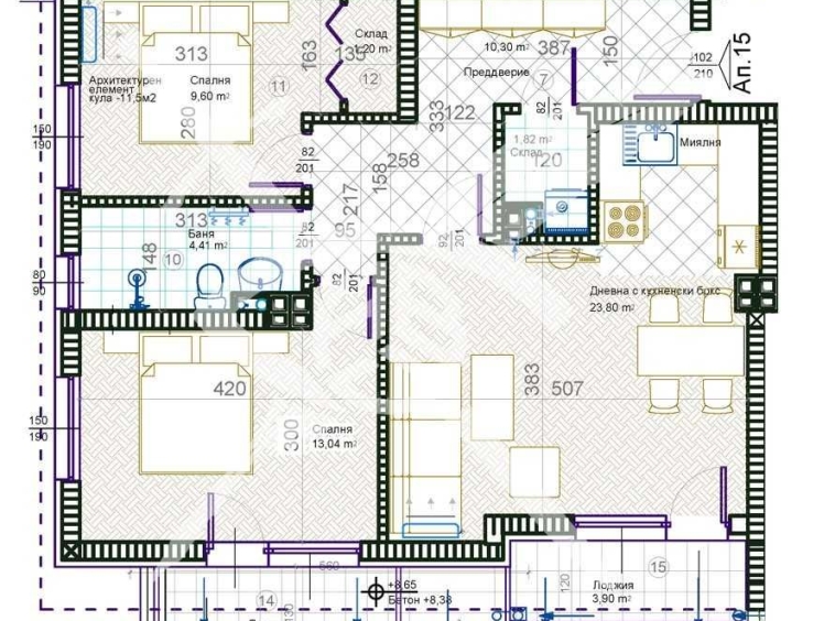 Тристаен апартамент в Пловдив, Христо Смирненски - 90 кв.м за 1046 €/кв.м - Снимка #1