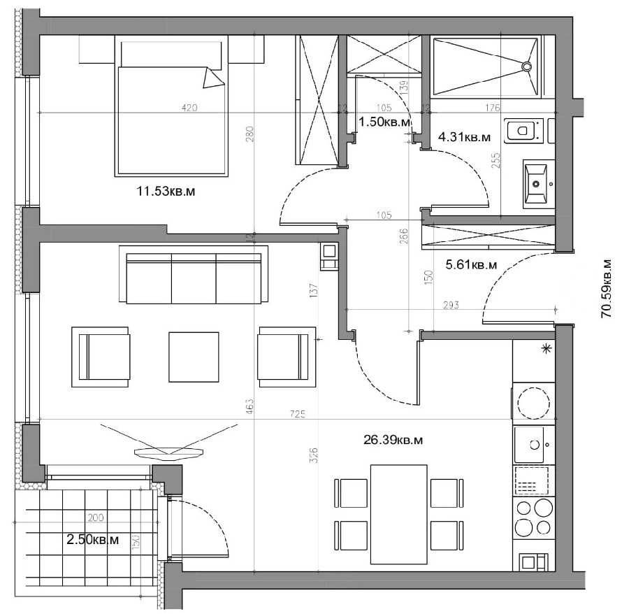 Дава се под наем Двустаен апартамент в Варна, Виница - 71 кв.м за 119696.49 € - Снимка #1