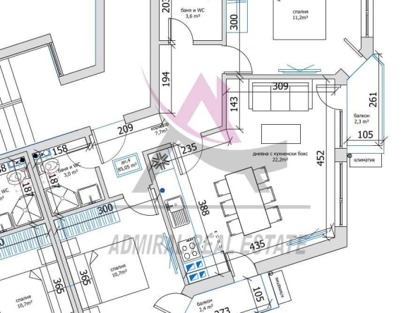 Тристаен апартамент в Варна, Възраждане 3 - 85 кв.м за 1448 €/кв.м - Снимка #1