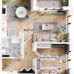 Двустаен апартамент в Пловдив, Тракия - 73 кв.м за 1180 €/кв.м - Снимка #1