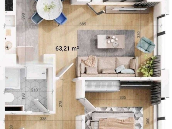 Двустаен апартамент в Пловдив, Тракия - 73 кв.м за 1180 €/кв.м - Снимка #1