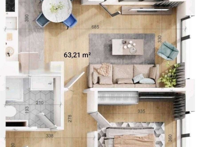 Двустаен апартамент в Пловдив, Тракия - 73 кв.м за 1180 €/кв.м - Снимка #1
