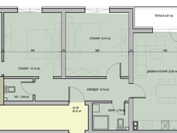 Тристаен апартамент в Свиленград - 101 кв.м за 10 €/кв.м - Снимка #1