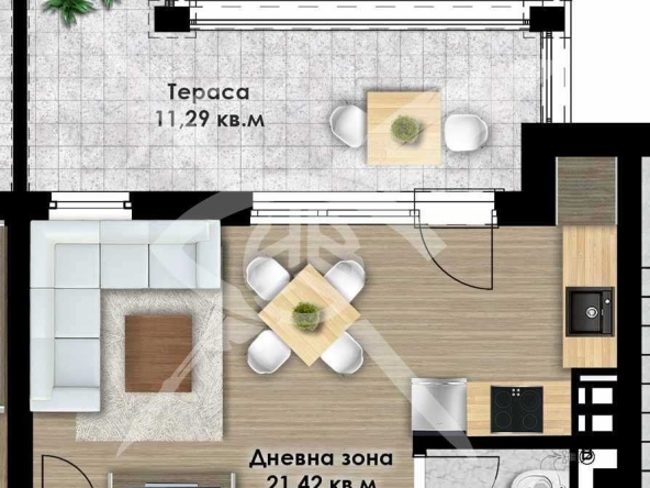 Едностаен апартамент в Пловдив, Остромила - 53 кв.м за 942 €/кв.м - Снимка #1