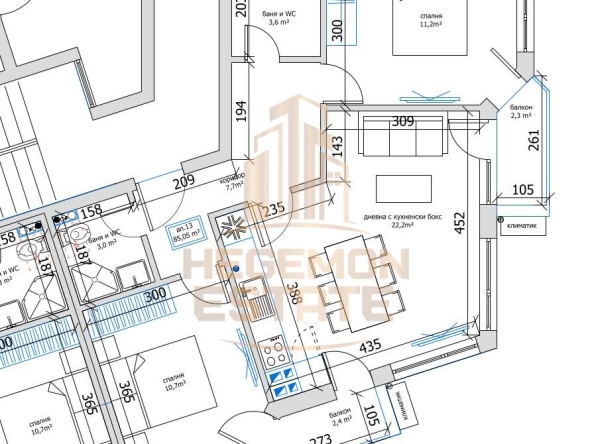 Тристаен апартамент в Варна, Възраждане 3 - 86 кв.м за 1557 €/кв.м - Снимка #1